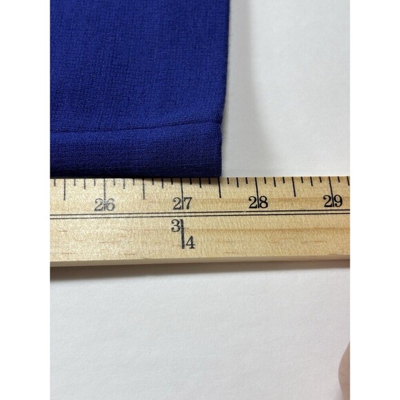 St John Santana Pants Royal Bright Blue 12 Flat Front Side Zip Stretch Straight - Picture 6 of 9